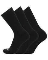 TCK socks 3 Pairs-Black / Medium Work & Athletic Crew Socks for Men & Women – Cushioned, Seamless Toe, Moisture Wicking Boot Sock, Supportive Arch