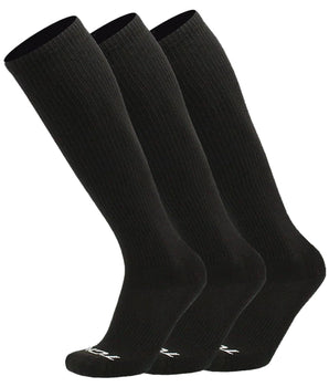 TCK socks 3 Pairs Black / Medium Work & Athletic Over The Calf Socks 6-pack