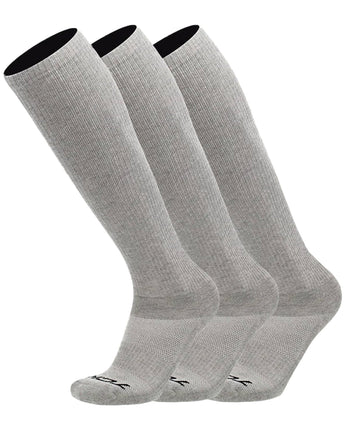 TCK socks 3 Pairs Grey / Medium Work & Athletic Over The Calf Socks 6-pack