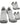TCK socks 3 Pairs White/Grey / Large Tour No Show Golf & Running Socks