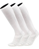 TCK socks 3 Pairs White / Medium Work & Athletic Over The Calf Socks 6-pack