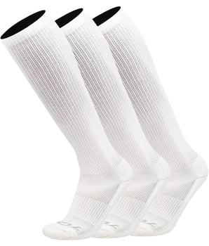 TCK socks 3 Pairs White / Medium Work & Athletic Over The Calf Socks 6-pack