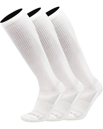 TCK socks 3 Pairs White / Medium Work & Athletic Over The Calf Socks 6-pack