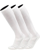 TCK socks 3 Pairs White / Medium Work & Athletic Over The Calf Socks 6-pack