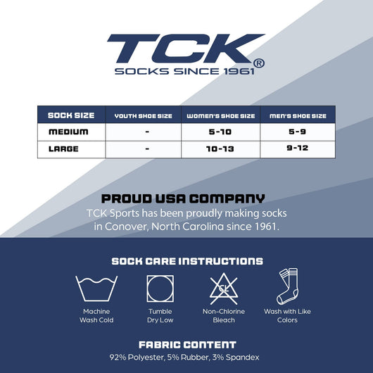 TCK 365 Everyday Crew Socks For Men and Women - Single Pack