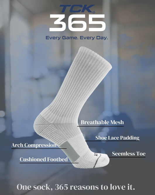 TCK 365 Everyday Crew Socks For Men and Women - Single Pack