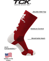 TCK socks Alabama Crimson Tide Baseline Crew USA Made