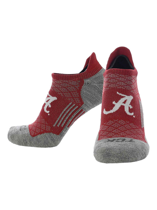 TCK socks Alabama Crimson Tide / Large Alabama Crimson Tide No Show Socks with Tab - Performance Socks That Say Hidden