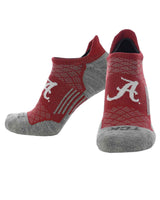 TCK socks Alabama Crimson Tide / Large Alabama Crimson Tide Tour No Show Tab Socks - Made in USA
