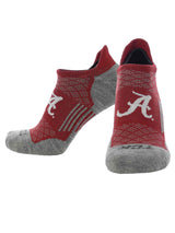 TCK socks Alabama Crimson Tide / Large Alabama Crimson Tide Tour No Show Tab Socks - Made in USA