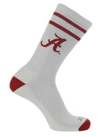 NCAA Vintage College Striped Socks - Alabama Crimson Tide (Large)