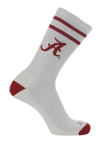 NCAA Vintage College Striped Socks - Alabama Crimson Tide (Large)