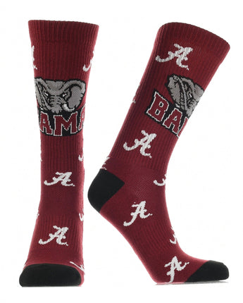 Alabama Crimson Tide Mayhem Crew Socks (Imported)