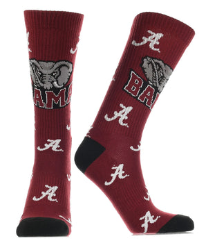 TCK socks Alabama Crimson Tide Mayhem Crew Socks (Imported)
