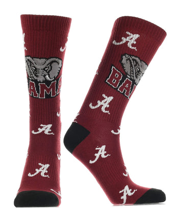 TCK socks Alabama Crimson Tide Mayhem Crew Socks (Imported)