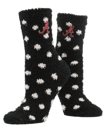 TCK socks Alabama Crimson Tide / Medium NCAA College Fuzzy Socks For Women & Men, Warm and Cozy Socks Womens Licensed Sock (Alabama Crimson Tide)