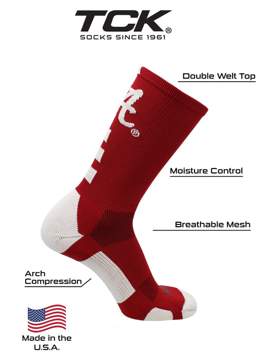 TCK socks Alabama Crimson Tide Socks Baseline Crew
