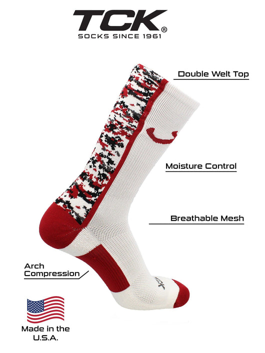 TCK socks Alabama Crimson Tide Socks Digital Camo Crew