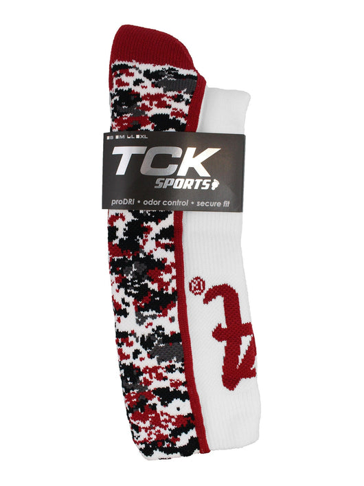TCK socks Alabama Crimson Tide Socks Digital Camo Crew