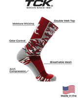 TCK socks Alabama Crimson Tide Woodland Camo Crew Socks