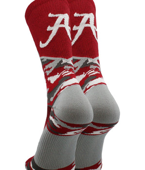 TCK socks Alabama Crimson Tide Woodland Camo Crew Socks