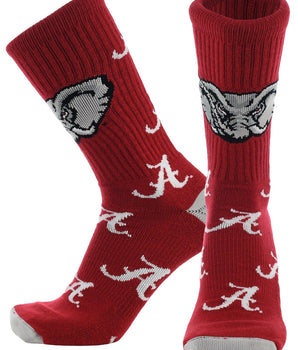 Alabama Crimson Tide Mayhem Crew Socks (Made in USA)