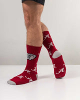 TCK socks Alabama Crimson/White / Large Alabama Crimson Tide Mayhem Crew Socks (Made in USA)
