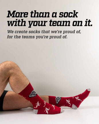 TCK socks Alabama Crimson/White / Large Alabama Crimson Tide Mayhem Crew Socks (Made in USA)