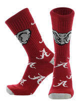 TCK socks Alabama Crimson/White / Large Alabama Crimson Tide Mayhem Crew Socks (Made in USA)