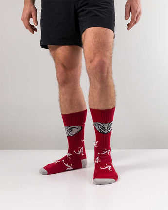 TCK socks Alabama Crimson/White / Large Alabama Crimson Tide Mayhem Crew Socks (Made in USA)