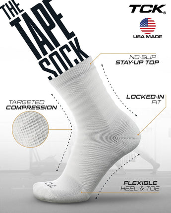 TCK socks Ankle Tape Socks - Support Sock for Basketball & Football