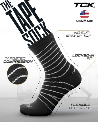 TCK socks Ankle Tape Socks - Support Sock for Basketball & Football