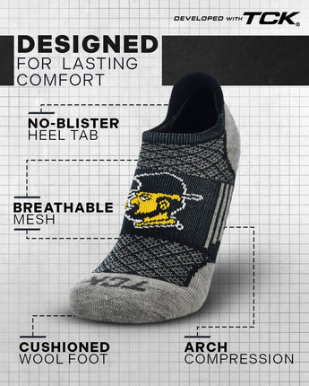 TCK socks Appalachian State Mountaineers No Show Tour Socks - Made in USA