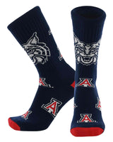 TCK socks Arizona Navy/Scarlet / Large Arizona Wildcats Mayhem Crew Socks (Made in USA)