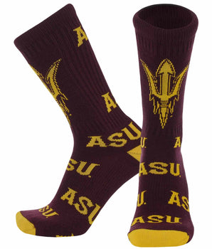 Arizona State Sun Devils Mayhem Crew Socks (Made in USA