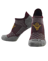 TCK socks Arizona State Sun Devils / Large Arizona State Sun Devils Tour No Show Tab Socks - Made in USA