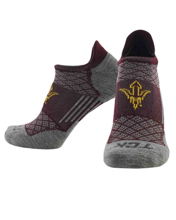 TCK socks Arizona State Sun Devils / Large Arizona State Sun Devils Tour No Show Tab Socks - Made in USA
