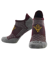 TCK socks Arizona State Sun Devils / Large Arizona State Sun Devils Tour No Show Tab Socks - Made in USA