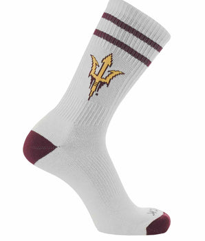 NCAA Vintage College Striped Socks - Arizona State Sun Devils (Large)
