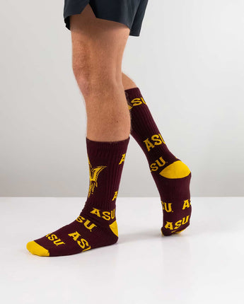 Arizona State Sun Devils Mayhem Crew Socks (Made in USA