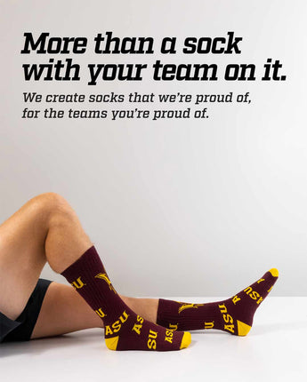 Arizona State Sun Devils Mayhem Crew Socks (Made in USA