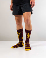 TCK socks Arizona State Sun Devils Mayhem Crew Socks (Made in USA