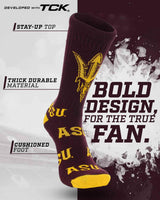 TCK socks Arizona State Sun Devils Mayhem Crew Socks (Made in USA