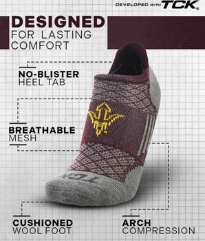 TCK socks Arizona State Sun Devils Tour No Show Tab Socks - Made in USA