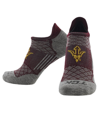TCK socks Arizona State Sun Devils Tour No Show Tab Socks - Made in USA