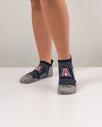 TCK socks Arizona Wildcats No Show Tour Socks - Made in USA