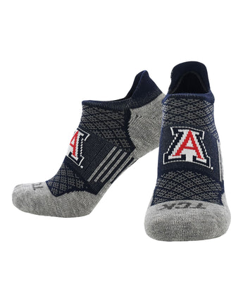 TCK socks Arizona Wildcats No Show Tour Socks - Made in USA
