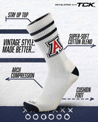 TCK socks Arizona Wildcats | Vintage | NCAA Mens and Womens Soft Cotton Sock
