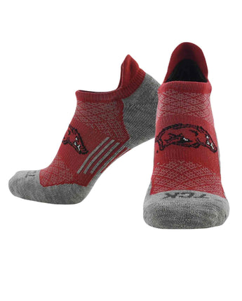 TCK socks Arkansas Razorbacks / Large Arkansas Razorbacks Tour No Show Tab Socks - Made in USA
