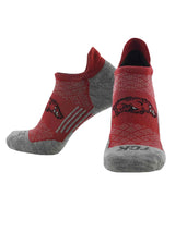 TCK socks Arkansas Razorbacks / Large Arkansas Razorbacks Tour No Show Tab Socks - Made in USA